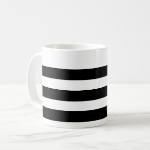 Schwarz-Weiß-Streifen-Tasse Kaffeetasse