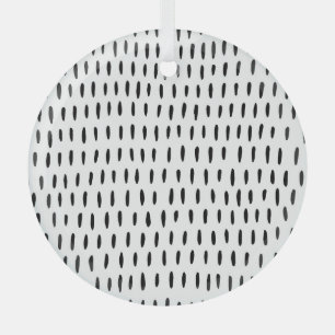 Schwarz-Weiß-Streifen: von Hand gezeichnet Ornament Aus Glas