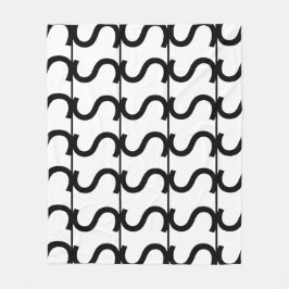 Schwarz-Weiß-Streifenmuster Fleecedecke