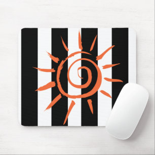 Schwarz-weiß Stripe Star Mouse Pad! Mousepad