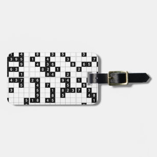 Schwarz-Weiß-Sudoku Gepäckanhänger