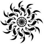 Schwarz-Weiß-Südwest-Stammessonne Freistehende Fotoskulptur<br><div class="desc">Dress up your home with this black and white südwest stambal sun sun. Für mehr südwestliche Dekoration besuchen Sie den Rest dieses Shops.</div>