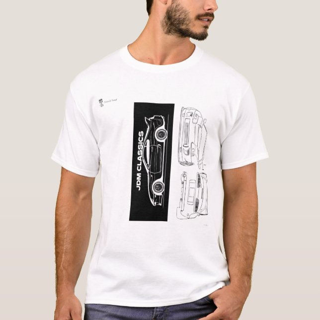 Schwarz-Weiß Supra Tee | Piston & Thread (Vorderseite)