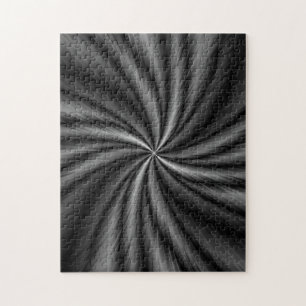 Schwarz-Weiß-Swirbel Puzzle