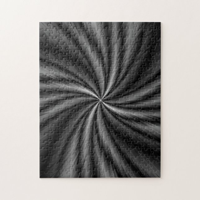 Schwarz-Weiß-Swirbel Puzzle (Vertikal)
