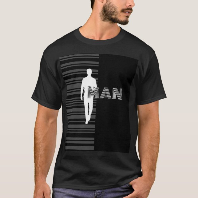 schwarz-weiß T-Shirt (Vorderseite)