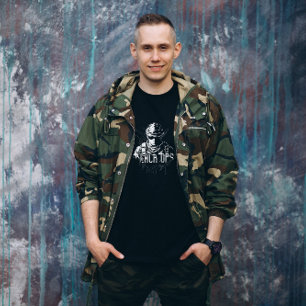 Schwarz-Weiß-T - Shirt der Schwarzen Ops