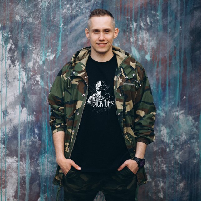 Schwarz-Weiß-T - Shirt der Schwarzen Ops (Von Creator hochgeladen)