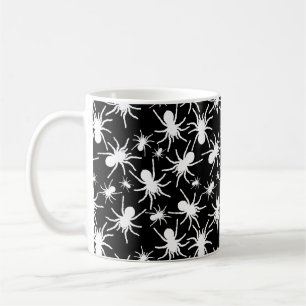 Schwarz-Weiß-Tarantula-Spinnenmuster Kaffeetasse