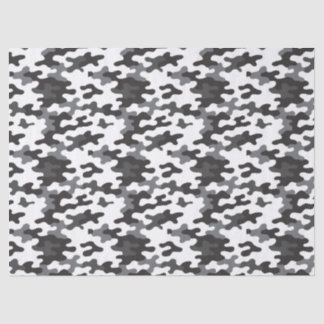 Schwarz-weiß-Tarnmuster Seidenpapier