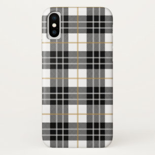 Schwarz-Weiß-Tartan kariert Case-Mate iPhone Hülle