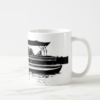 Schwarz-Weiß-Tasse für Pontoon-Booteigner Tasse