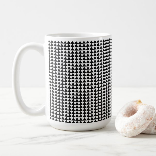 Schwarz-Weiß-Tasse Kaffeetasse (Mit Donut)