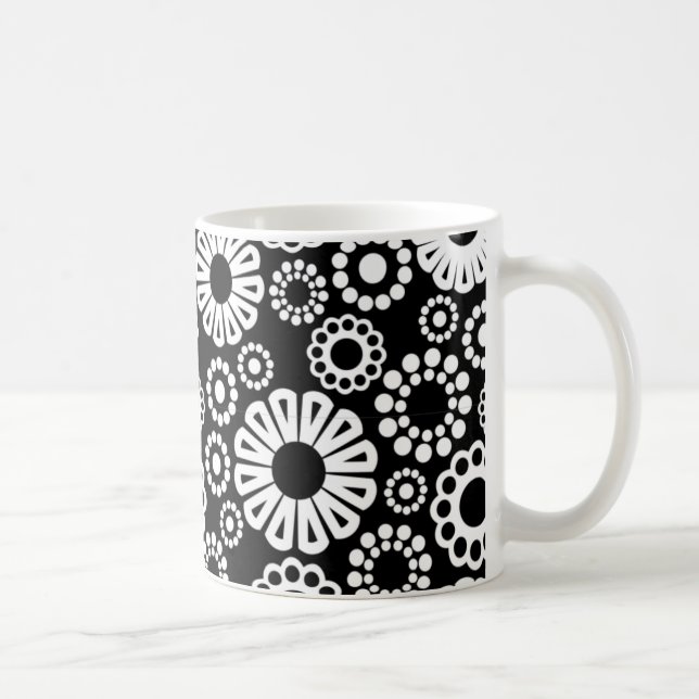 Schwarz-Weiß-Tasse Kaffeetasse (Rechts)