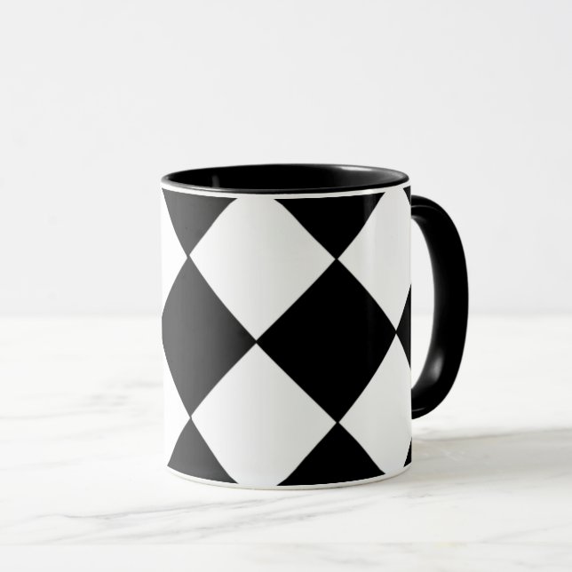 Schwarz-Weiß-Tasse Tasse (VorderseiteRechts)