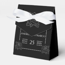 Schwarz-Weiß-Tätowierung-Rosen-Hochzeitseinladung