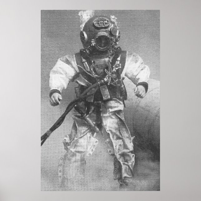 Schwarz-Weiß-Taucher Poster (Vorne)