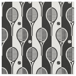 Schwarz-Weiß-Tennisschläger XL Stoff