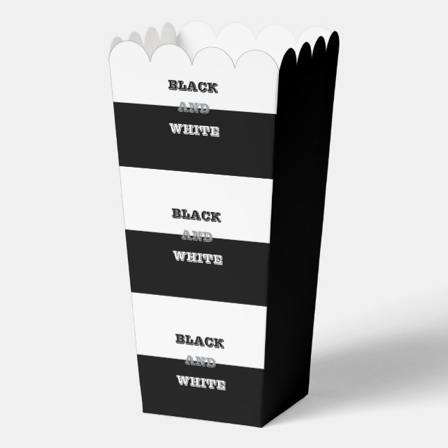 Schwarz-Weiß-Text und solide Farbgestaltung Geschenkschachtel (Vorderseite)