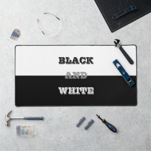 Schwarz-Weiß-Text und solide Farbgestaltung Schreibtischunterlage