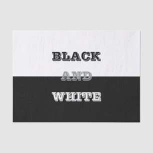 Schwarz-Weiß-Text und solide Farbgestaltung Seidenpapier