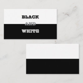 Schwarz-Weiß-Text und solide Farbgestaltung Visitenkarte