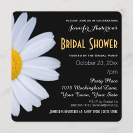 Schwarz-Weiß-Theme-Brautparty Einladung