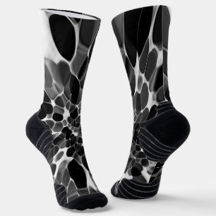 Schwarz-weiß-Tie-Dye Socken