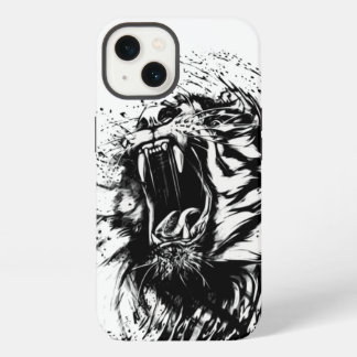 SCHWARZ-WEIß-TIGER-APPLE-IPHONE-HÜLLE iPhone 13 HÜLLE