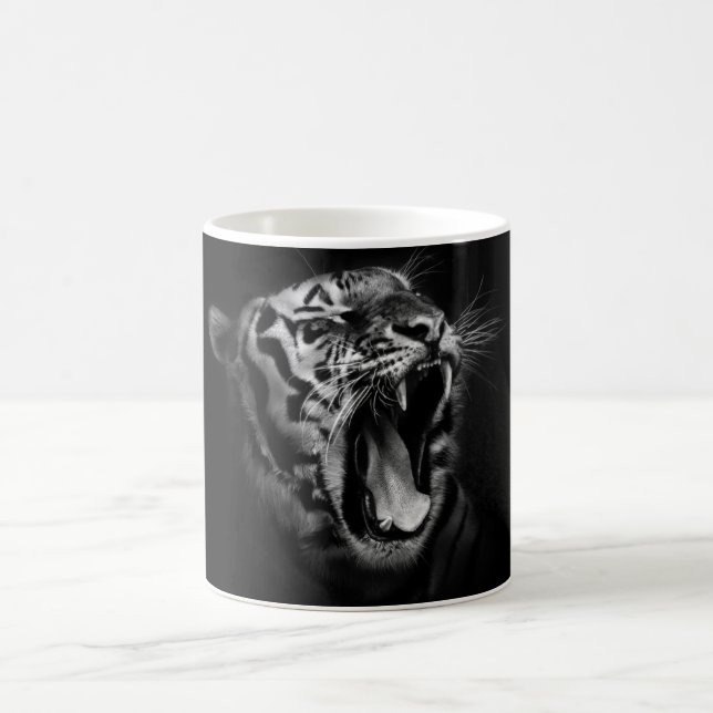 Schwarz-Weiß-Tiger-Augen Inspiration Tasse (Mittel)
