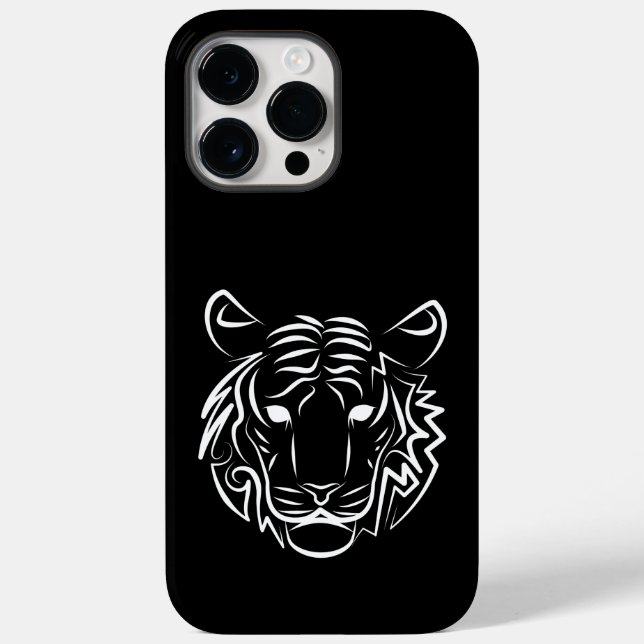Schwarz-Weiß-Tiger Case-Mate iPhone Hülle (Rückseite)
