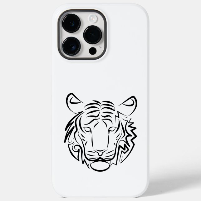 Schwarz-Weiß-Tiger Case-Mate iPhone Hülle (Rückseite)