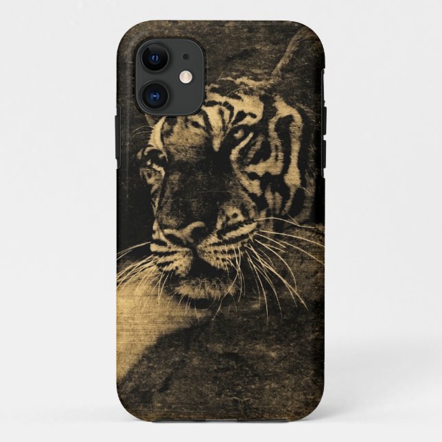 Schwarz-Weiß-Tiger Case-Mate iPhone Hülle (Rückseite)