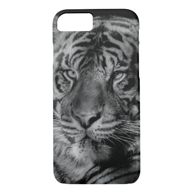 Schwarz-Weiß-Tiger Case-Mate iPhone Hülle (Rückseite)