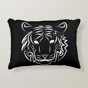 Schwarz-Weiß-Tiger Dekokissen