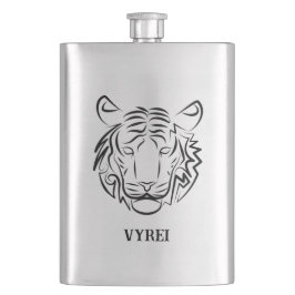 Schwarz-Weiß-Tiger Flachmann