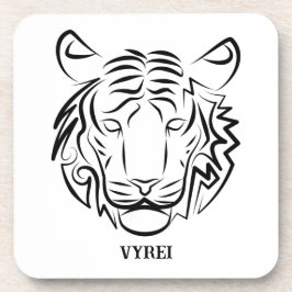 Schwarz-Weiß-Tiger Getränkeuntersetzer