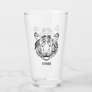 Schwarz-Weiß-Tiger Glas