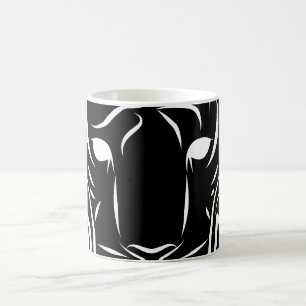 Schwarz-Weiß-Tiger Kaffeetasse