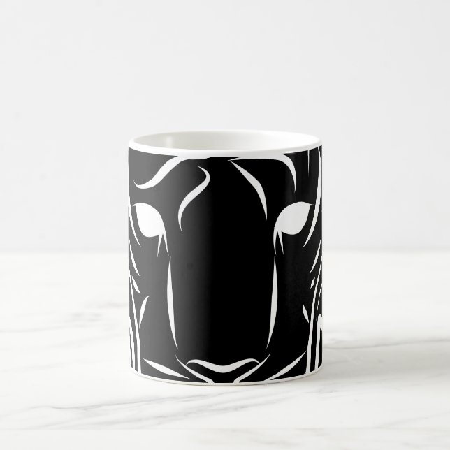Schwarz-Weiß-Tiger Kaffeetasse (Mittel)