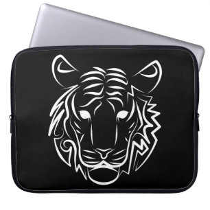 Schwarz-Weiß-Tiger Laptopschutzhülle