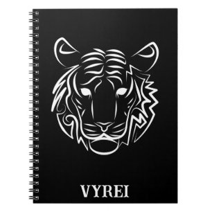 Schwarz-Weiß-Tiger Notizblock