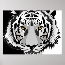Schwarz-weiß Tiger Poster