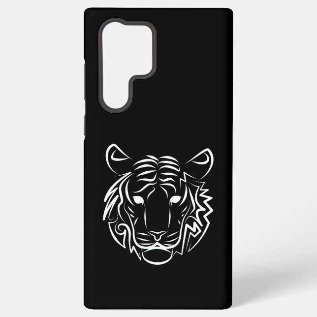 Schwarz-Weiß-Tiger Samsung Galaxy Hülle (Rückseite)