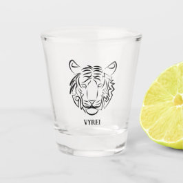 Schwarz-Weiß-Tiger Schnapsglas