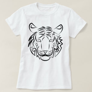 Schwarz-Weiß-Tiger T-Shirt