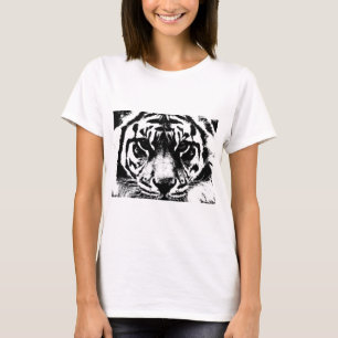 Schwarz-Weiß-Tiger T-Shirt