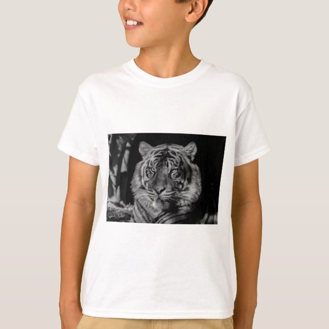 Schwarz-Weiß-Tiger T-Shirt (Vorderseite)