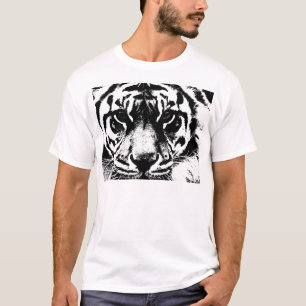 Schwarz-Weiß-Tiger T-Shirt