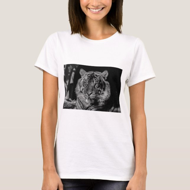 Schwarz-Weiß-Tiger T-Shirt (Vorderseite)